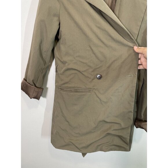 Rumored Olive Green Longline Blazer Jacket Womens M Casual Utility Work Layering - Picture 8 of 10